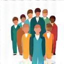 Icon representing volunteering: People holding hands.